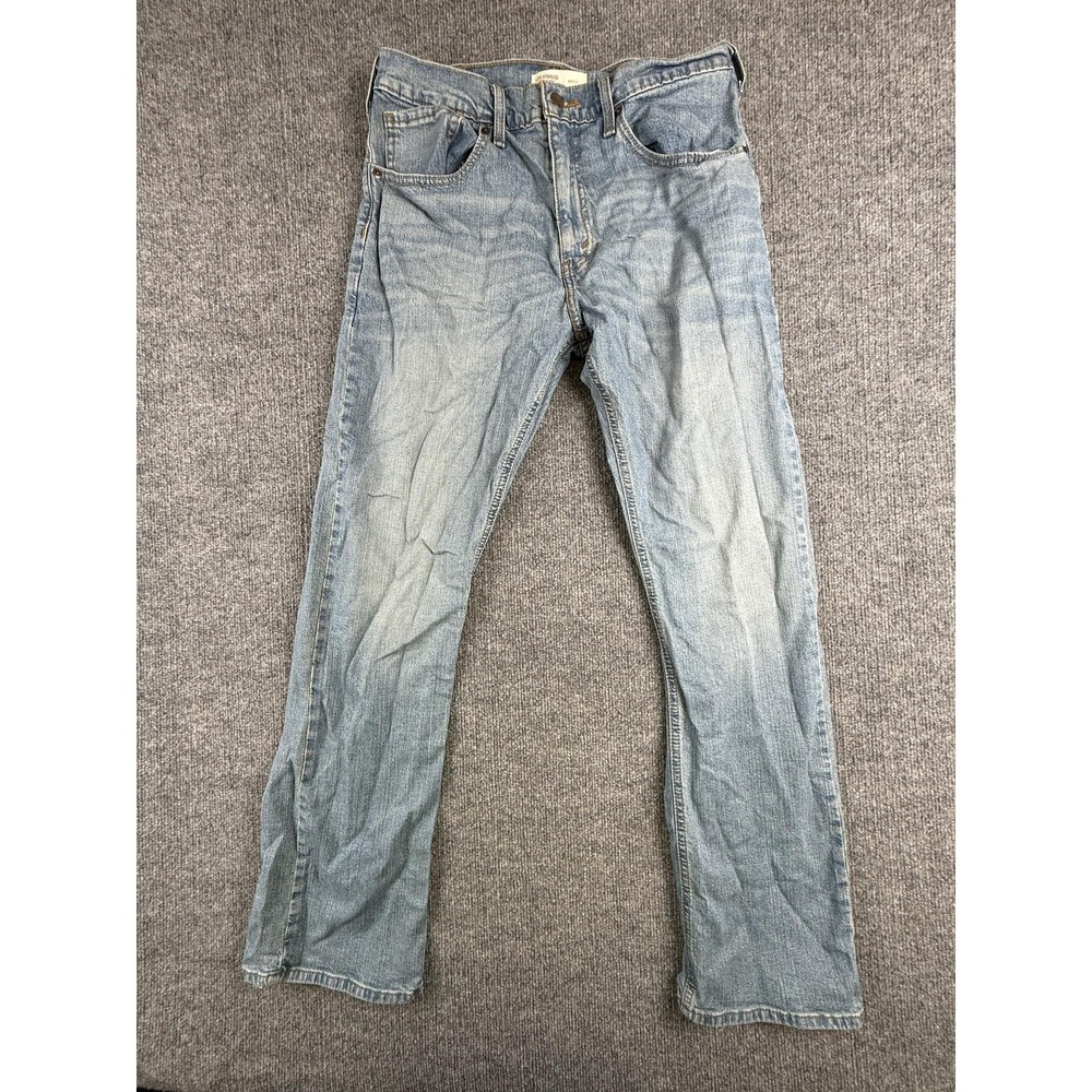Levi‎ Strauss Signature Jeans Mens 32x32 Light Wash Blue Bootcut Stretch Denim